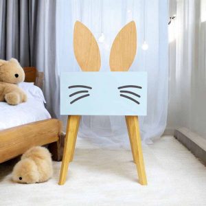 Buro mesa de noche conejo con led